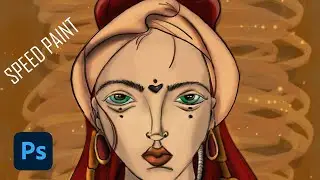 Green eye beauty speed paint  | digital photoshop painting