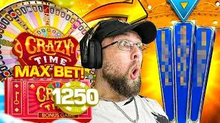 I WAS DOWN MONEY AND HIT A MAX BET ON A CRAZY TIME... (INSANE)