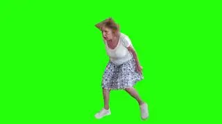 crazy dancing lady meme Green Screen