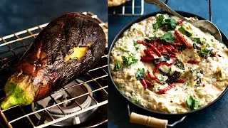 The Indian Baba Ghanoush! Burnt Aubergine in Yoghurt (Dahi Varo Oro) from Gujarat