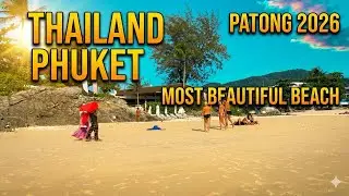4K HDR | Phuket Thailand beach walk | Relaxing Phuket Beach Walk | [ASMR]