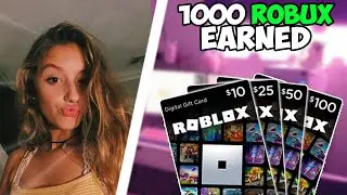 Giving My Sister $1,000 Robux To Spend On Roblox
