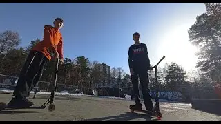 Влог самокатчиков, первый скейт парк в этом сезоне!! что с ними стало после зимы?