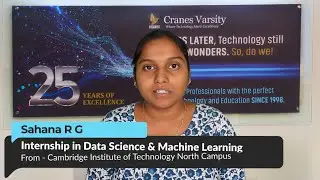 Testimonial of Sahana RG | Intern in Data Science & ML | From Cambridge Institute of Technologies