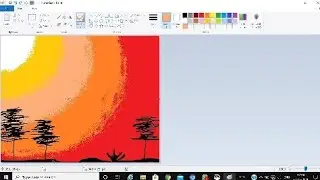 how to draw in Ms paint|how to draw in computer|Mspaint tutorial|drawing in Ms paint|scenery drawing