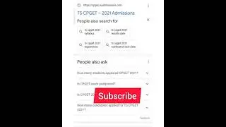 TS CPGET 2021 web option approved verification