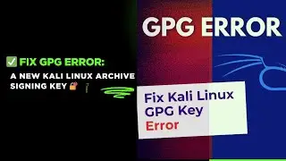 ✅ Fix GPG Error: A New Kali Linux Archive Signing Key 🔐 | Kali Linux Update Fix (2025)