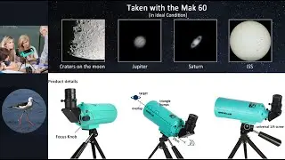 Reflector Telescope 750mm Focal Length with Tabletop Tripod Phone Adapter تلسكوب مجموعة التكنولوجيا