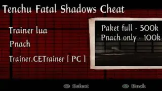Tenchu Fatal Shadows - Cheat Trainer.lua