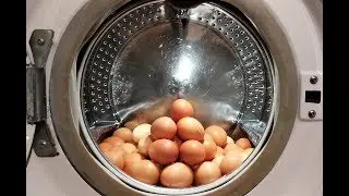 Experiment - a Pile of Eggs - in a Washing Machine - Scrambled