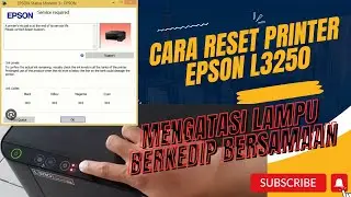 cara atasi lampu indikator berkedip bersamaan || Reset printer epson || service required epson L3250