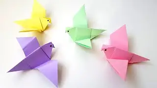 How to make a paper bird with your own hands ORIGAMI BIRD Spring Paper Crafts Paper Bird DIY