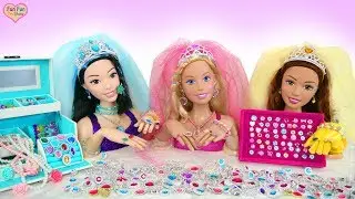 Giant Barbie Styling Head dolls Princess Makeover! raksasa boneka Barbie putri  Gigante Princesa