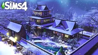 Snowy Japanese Hot Springs! |The Sims 4 | Speed Build