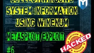 Metasploit  #6 How to get Windows system info using Winenum in Metasploit