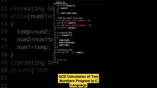 GCD Calculation of Two Numbers Program in C Language