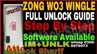 ZONG W03 FUL UNLOCKK NEW WINGLE STEP BY STEP FULL GUIDE AttockSharif Subscrib Like Share