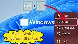 Keyboard Shortcut for Sleep mode in Windows 10 / 11 One Click key