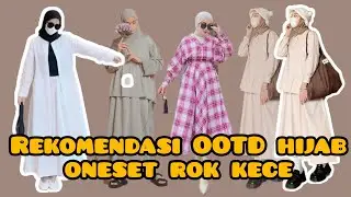 Rekomendasi OOTD hijab oneset rok kece|OOTD cewek hijab edisi bukber❕Link shopee di deskripsi box