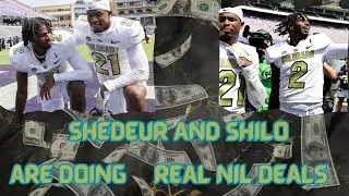 🚨SHEDEUR AND SHILO SANDERS  DOMINATE REAL NIL DEALS