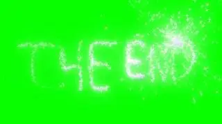 Glitter Stars Green Screen THE END ANIMATION FREE FOOTAGE HD
