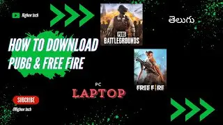 How to Download Pubg & Freefire in PC \ Laptop in telugu || playstore  download in telugu