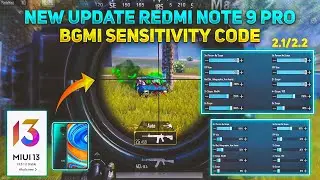 REDMI NOTE 9 PRO BGMI SENSITIVITY🔥|| NEW UPDATE 2.1/2.2 PUBG SENSITIVITY CODE || BGMI & PUBG MOBILE