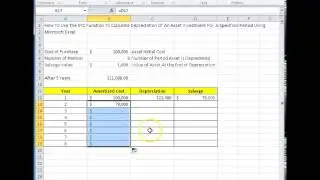00173 - How To Use The SYD Function To Calculate Depreciation Of An Asset Investment For  A Specifie