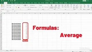 How to use a function to calculate the average of the values in Excel