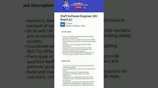 Zscaler 31 oct 2023, Required react js / UI developer 