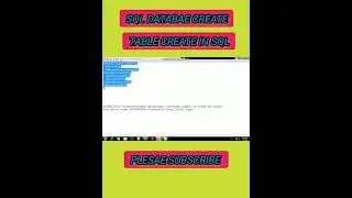 Create Database in Mysql server,Create Table in MySql 
