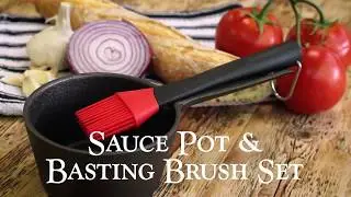 Sauce Pot and Basting Brush Set