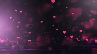 Pink Heart particles | love symbol falling black screen | love effect black screen