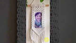 Tutorial👆Porta Retrato em Macramê! #macrame #macramepassoapasso #macrametutorial