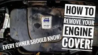 How to *REMOVE A VOLVO D5 ENGINE COVER*