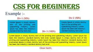 Google Web Designer | CSS Clear Property | How to apply Clear Property on Div, on Webpage #29