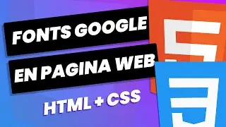 Cómo poner fuentes de GOOGLE FONTS en HTML y CSS