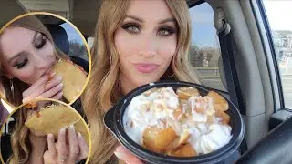 ASMR | 1st *Twelve Days Of Mukbang!!* 🎄 Taco Bell In My Car 🌮😋 (eating sounds, whisper ramble)
