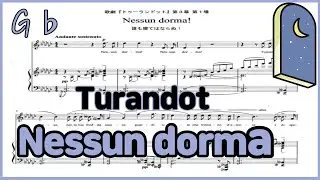 (G♭) Nessun dorma - [Turandot] 'G.Puccini' Piano Accompaniment / karaoke