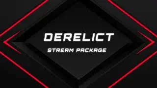 Derelict Stream Package : Red Twitch Overlay Package