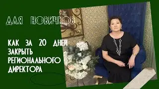 Как сделать за 20 дней статус регионального директора?