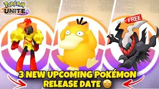 3 NEW Upcoming Pokemon's  Released Date Confirmed 🤩 ARMAROUGE , PSYDUCK & DARKRAI 😈| Pokemon Unite 🔥