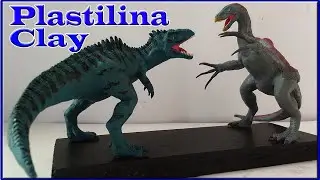 Giganotosaurus vs Therizinosaurus with Clay/Plastilina. Jurassic World 2022.