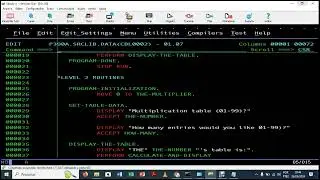 z/OS  Cobol pgm # 24 Listing 5.7   A controlled processing loop