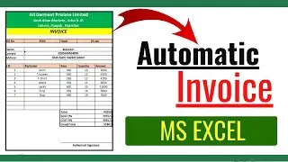 Fully 🔥 Automatic Invoice in Excel | Create Invoice Bill in Excel | AR Computer Guide