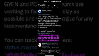 Coinbase update on GYEN