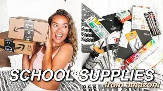 BACK TO SCHOOL SUPPLIES HAUL FROM AMAZON | Brush Pens, Notebooks, Planner, Tumbler (ESSENTIALS!)