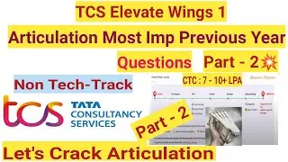 TCS Wings1 Articulation Most Imp Questions for Nov 24 Cycle #tcs #wings1  #articulation #digital #it