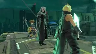 Sephiroth performs his rendition of One Winged Angel with Sora and Cloud