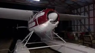 Cessna 195 Seaplane Cold Start